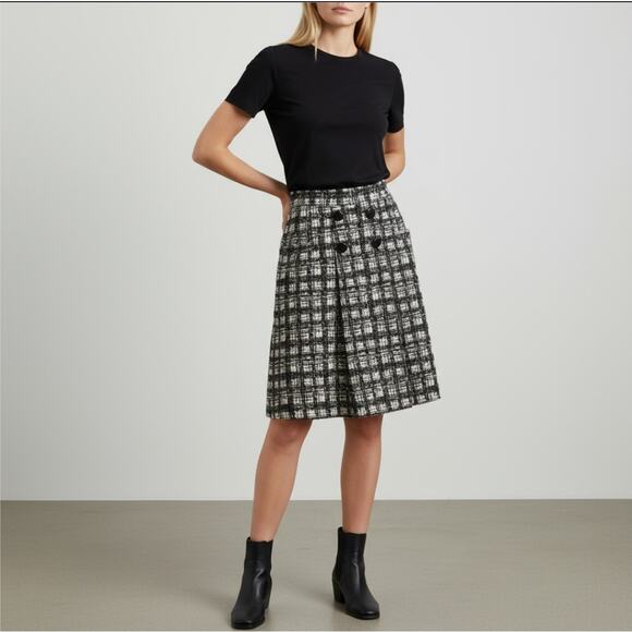 Tibi Wool Button Midi Skirt - Picture 1 of 8